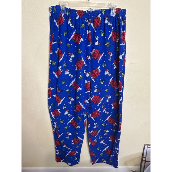Snoopy Christmas Pajama Pants 2XL XXL Peanuts Holiday Loungewear - Picture 1 of 3
